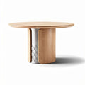 Wood and metal dining table for modern interiors 75 x 75 x 75cm